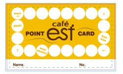 カフェのポイントカードデザイン（表）